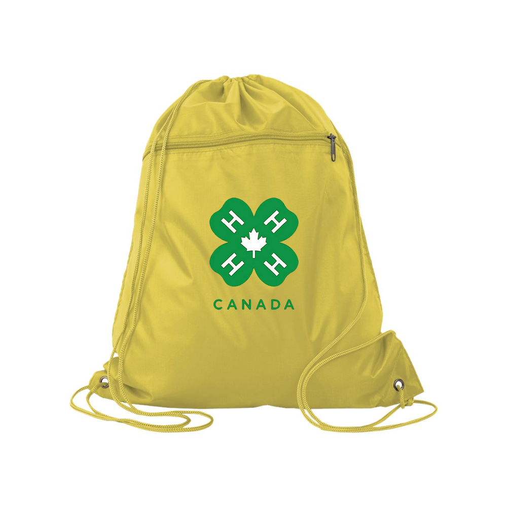 4H Canada Logo Q-Tees - Polyester Cinchpack