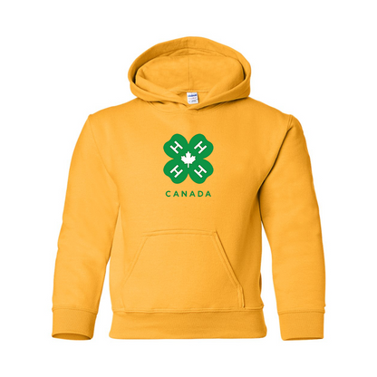 Youth 4H Canada Logo Gildan Heavy Blend  Hooded Sweatshirt