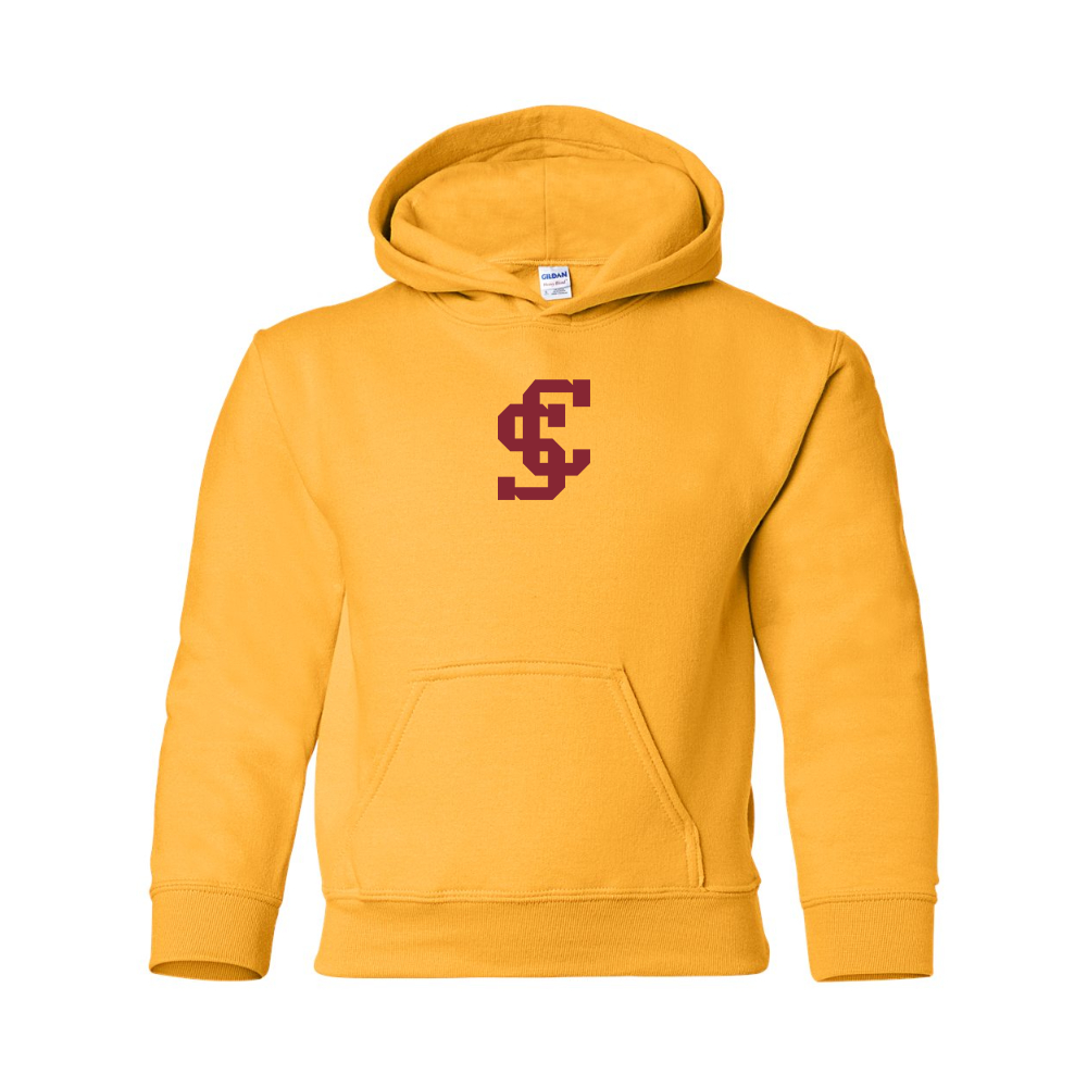 Youth Santa Clara Broncos Logo Gildan Heavy Blend  Hooded Sweatshirt