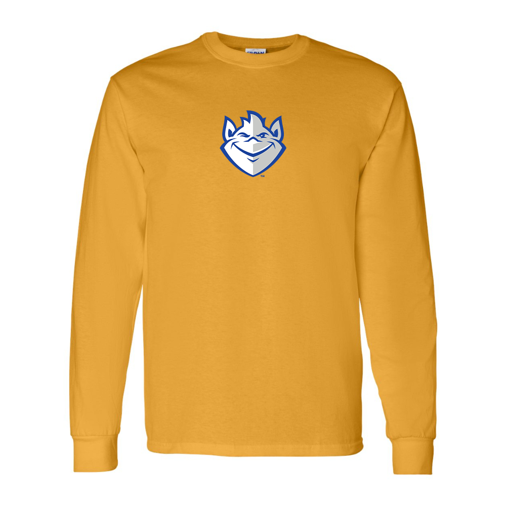 Men's Saint Louis Billikens Logo Gildan Heavy Cotton Long Sleeve T-Shirt