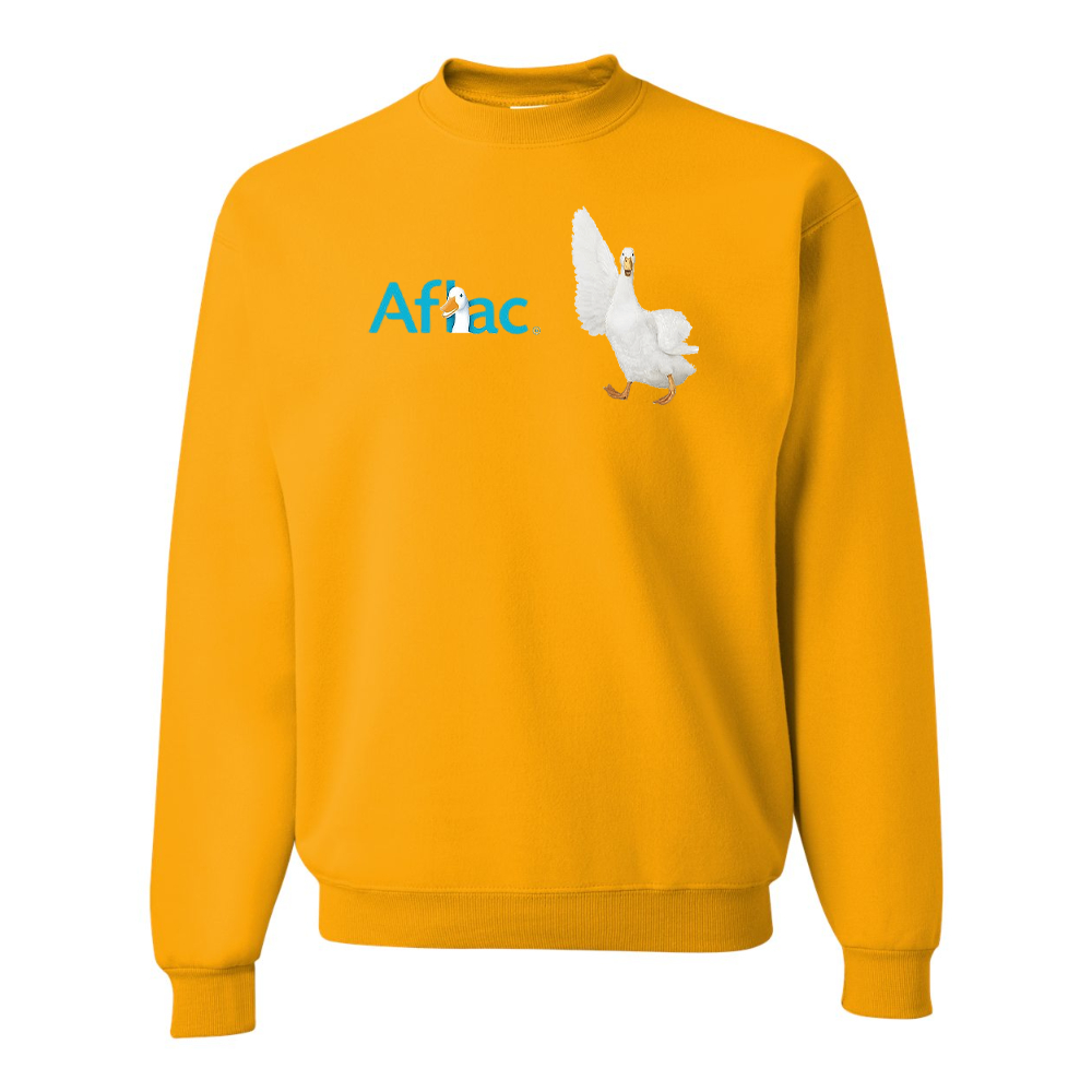 Men's Aflac Logo and Duck JERZEES NuBlend Crewneck Sweatshirt
