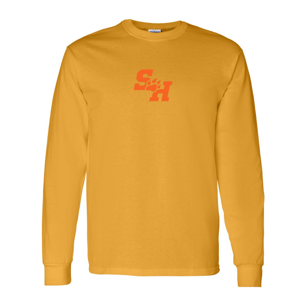 Men's Sam Houston State Bearkats Logo Gildan Heavy Cotton Long Sleeve T-Shirt