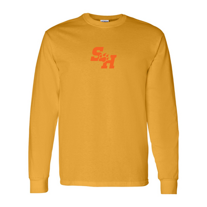 Men's Sam Houston State Bearkats Logo Gildan Heavy Cotton Long Sleeve T-Shirt