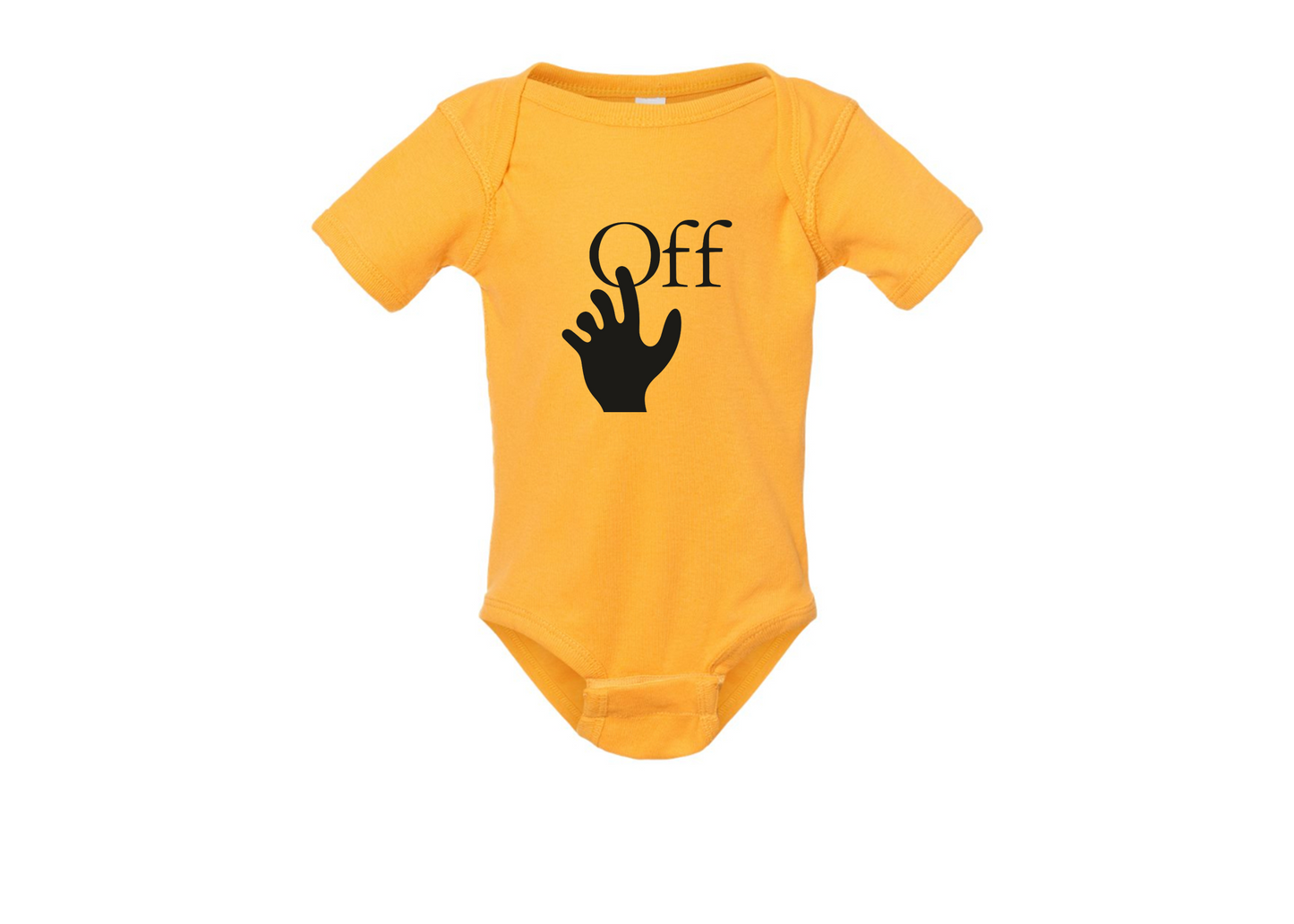 Off-White Hand  Rabbit Skins Infant Baby Rib Bodysuit