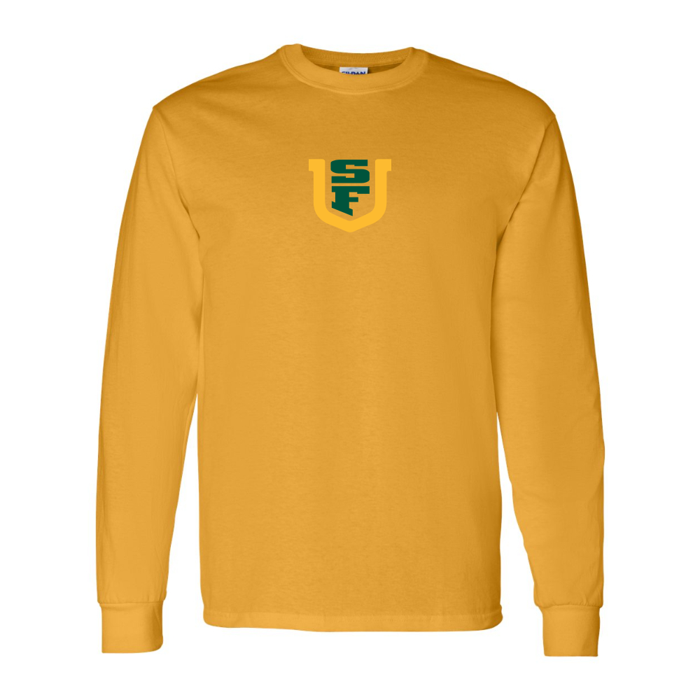 Men's San Francisco Dons Logo Gildan Heavy Cotton Long Sleeve T-Shirt