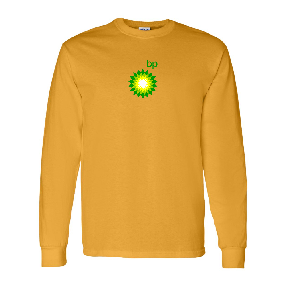 Men's BP Oil Logo Gildan Heavy Cotton Long Sleeve T-Shirt