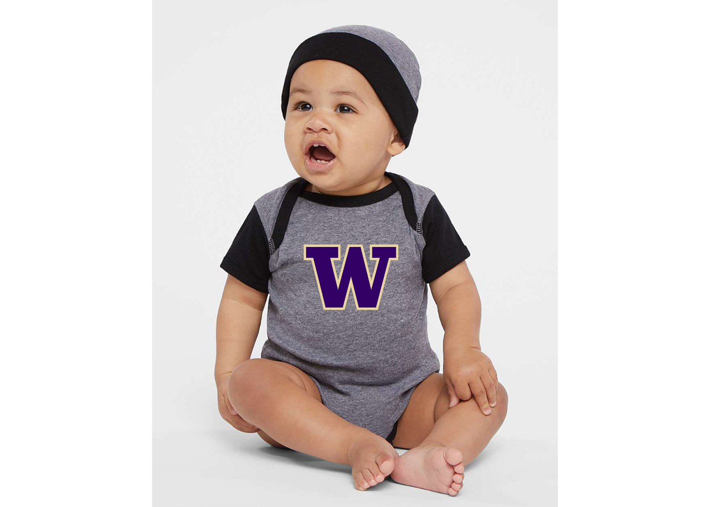 Washington Huskies Rabbit Skins Infant Baby Rib Bodysuit