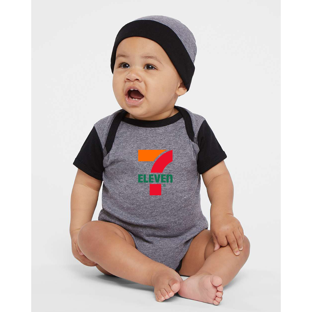 7 Eleven Logo  Rabbit Skins Infant Baby Rib Bodysuit