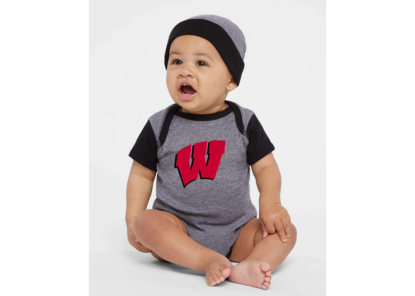 Wisconsin Badgers Rabbit Skins Infant Baby Rib Bodysuit