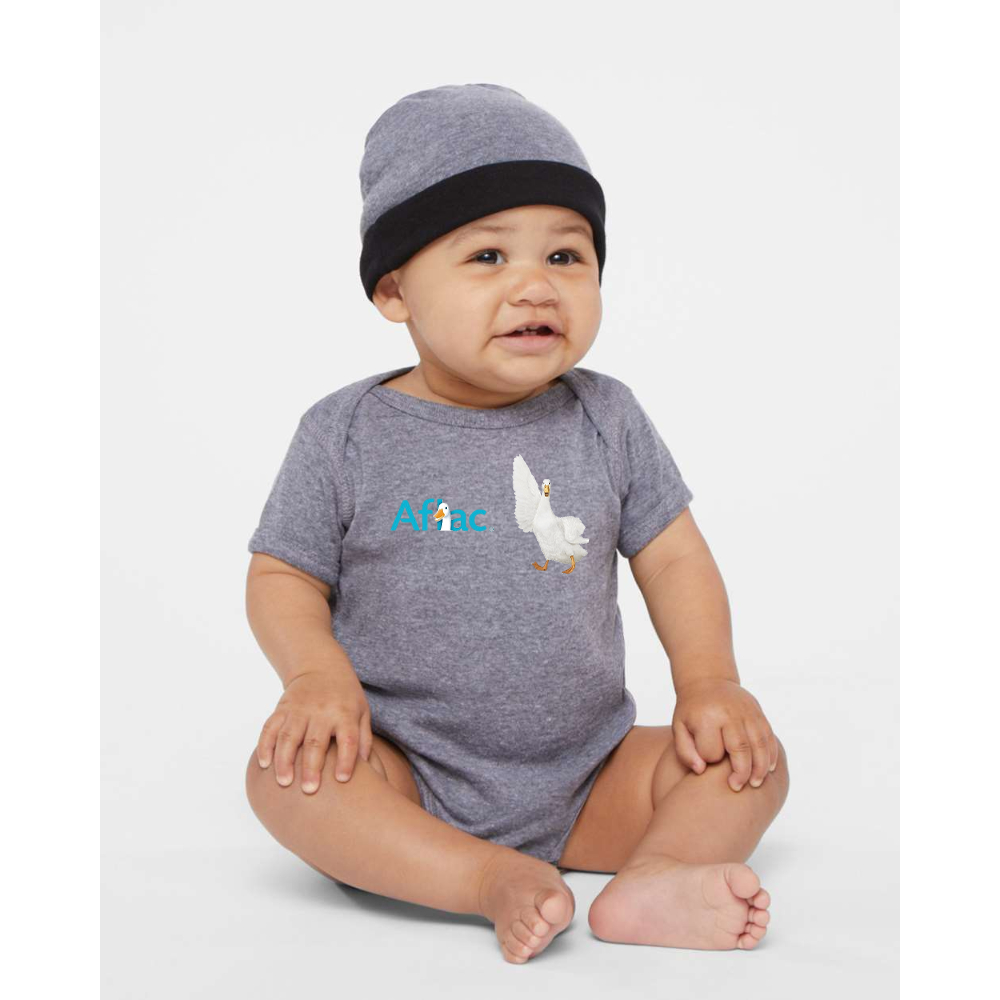 Aflac Logo and Duck  Rabbit Skins Infant Baby Rib Bodysuit