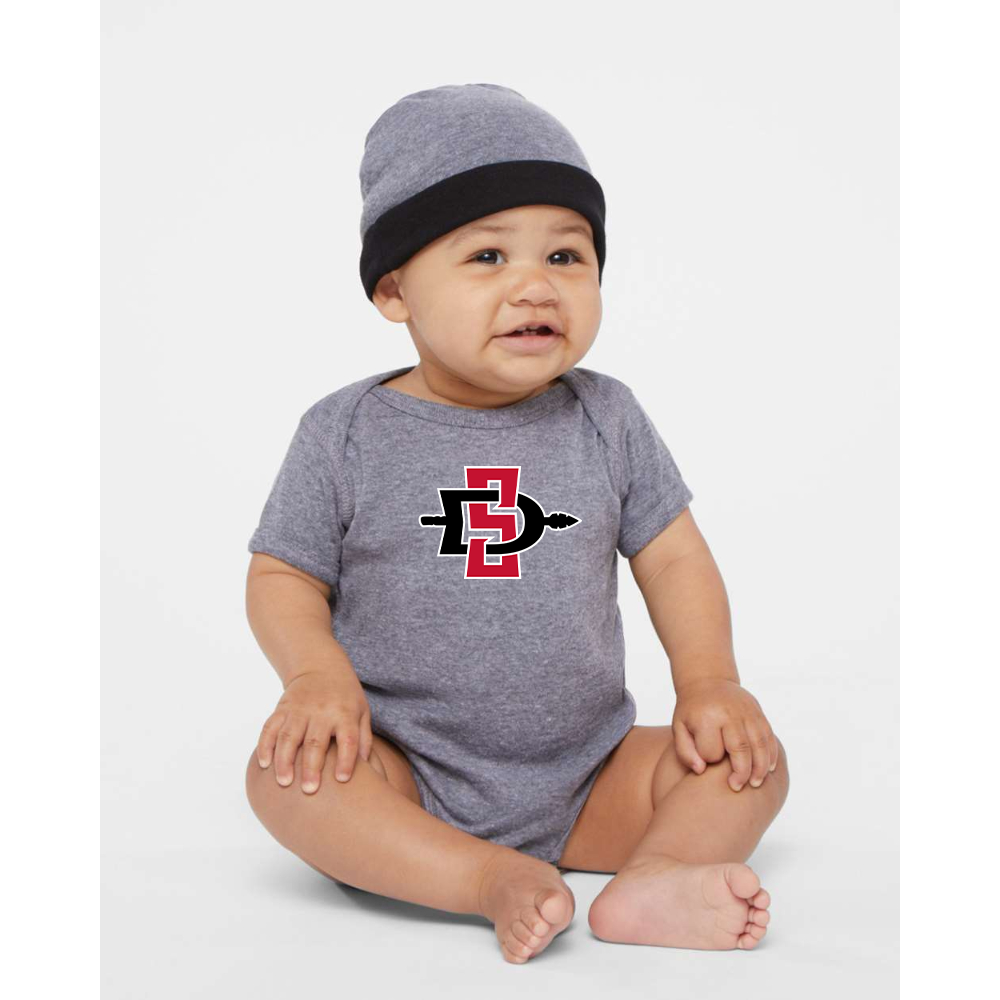 San Diego State Aztecs Logo  Rabbit Skins Infant Baby Rib Bodysuit