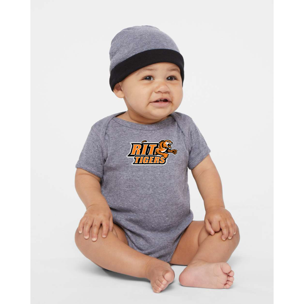 RIT Tigers Logo Rabbit Skins Infant Baby Rib Bodysuit