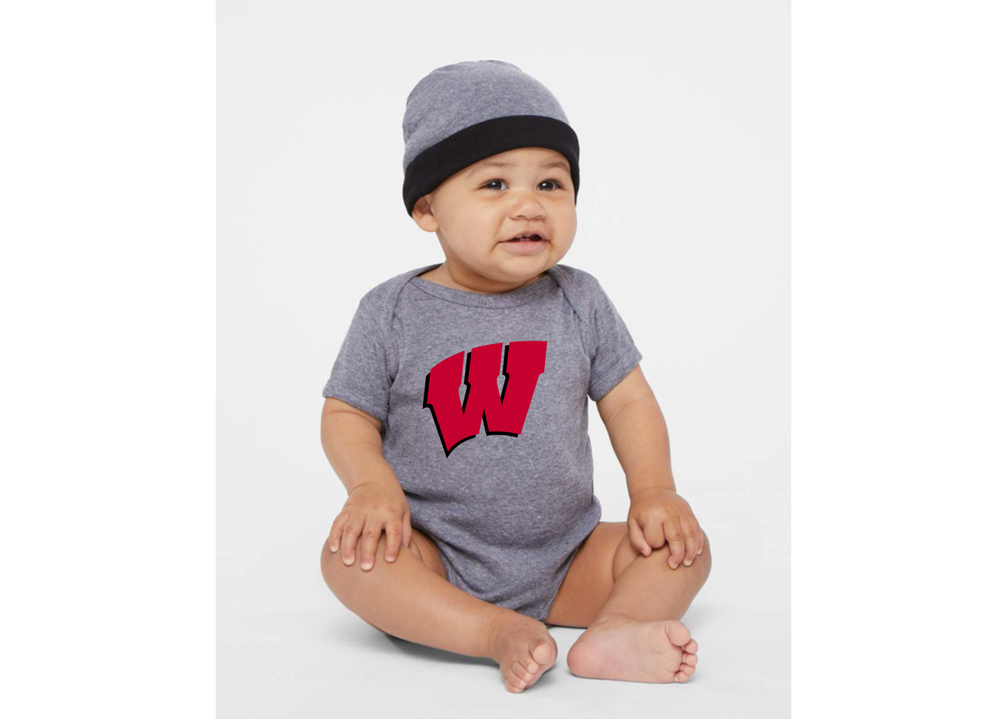 Wisconsin Badgers Rabbit Skins Infant Baby Rib Bodysuit