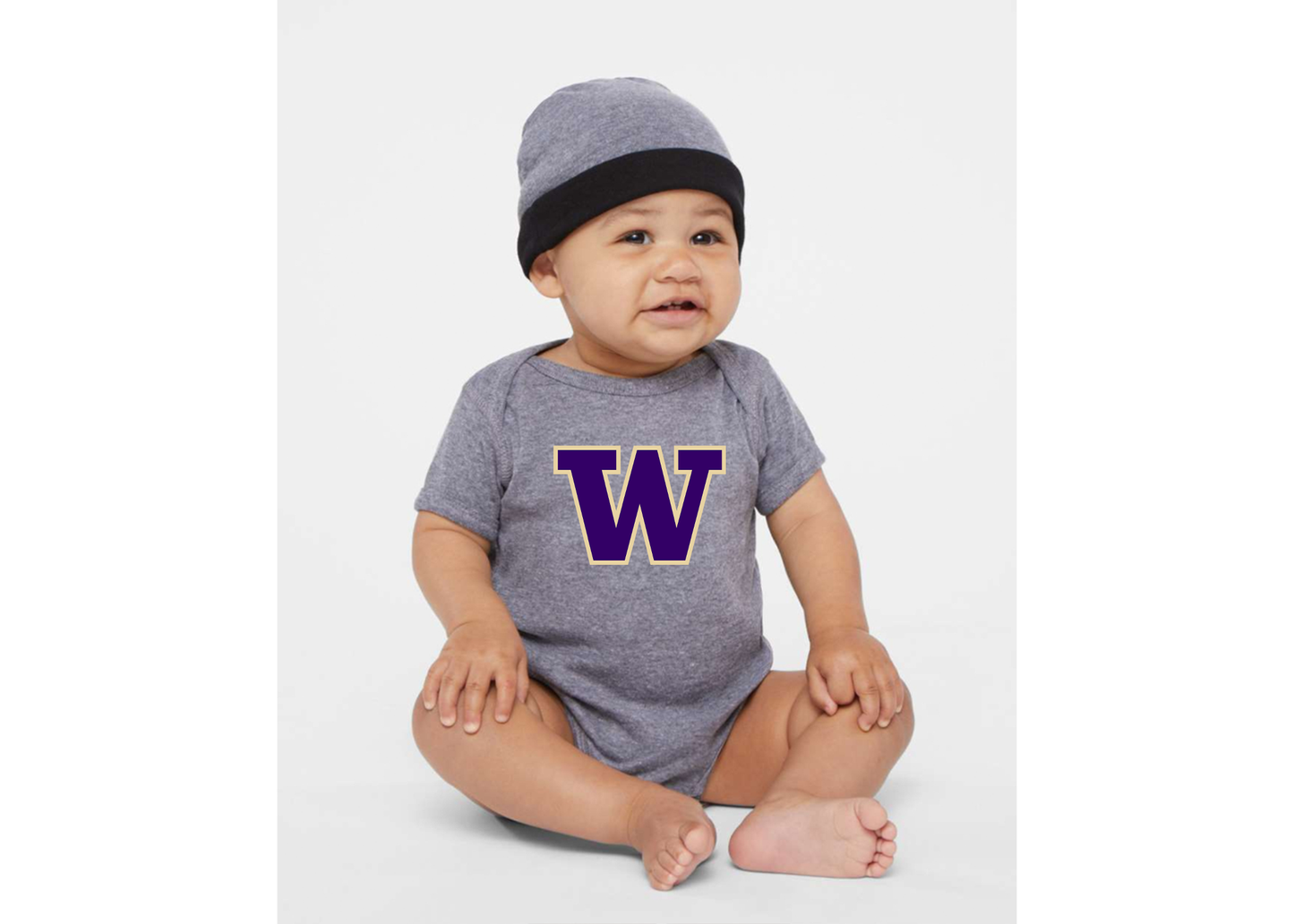 Washington Huskies Rabbit Skins Infant Baby Rib Bodysuit