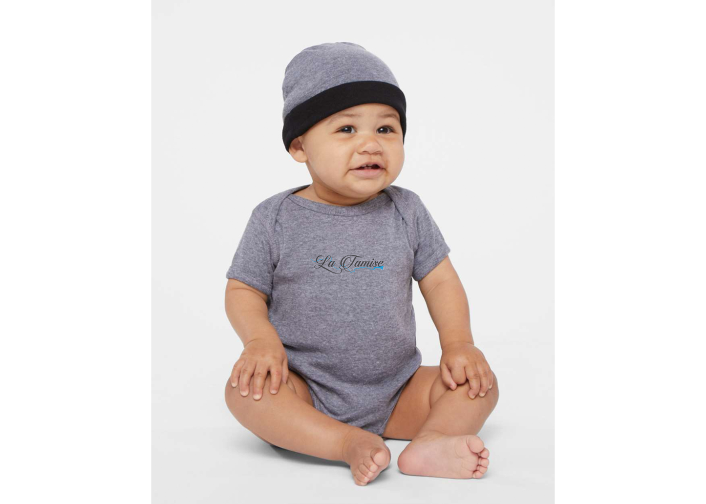 La Tamise Logo  Rabbit Skins Infant Baby Rib Bodysuit