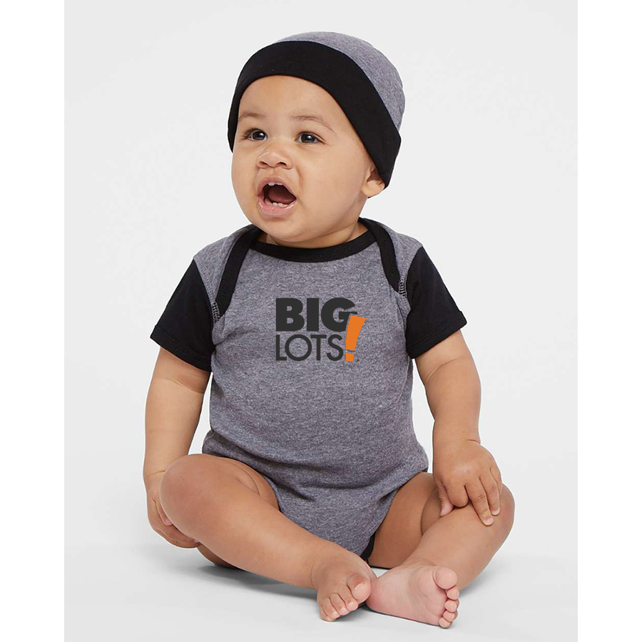 Big Lots Logo Rabbit Skins Infant Baby Rib Bodysuit