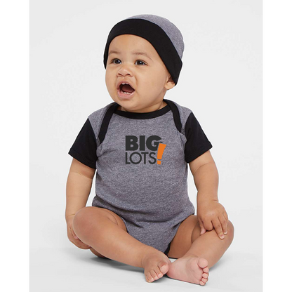 Big Lots Logo Rabbit Skins Infant Baby Rib Bodysuit