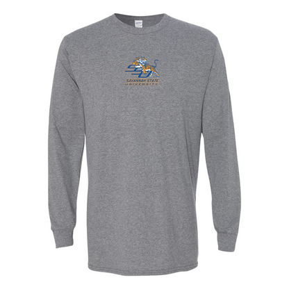 Men's Savannah State Tigers Logo Gildan Heavy Cotton Long Sleeve T-Shirt