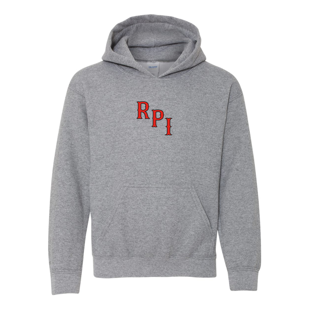 Youth RPI Engineers Logo Gildan Heavy Blend  Hooded Sweatshirt