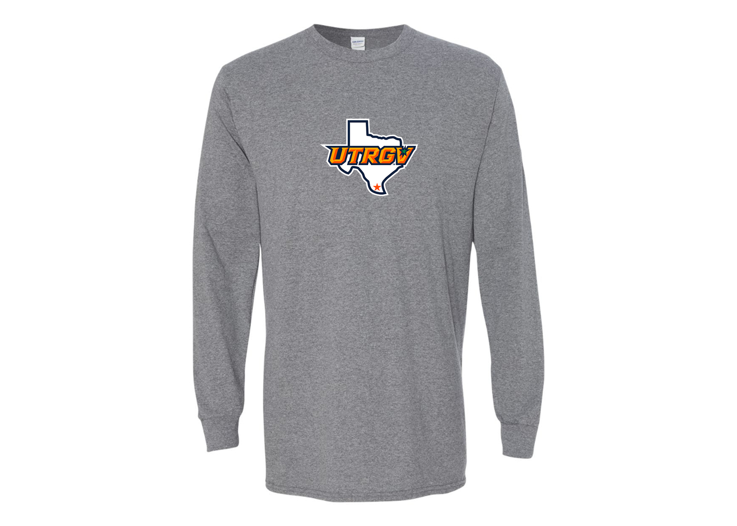 Men's UTRGV Vaqueros Gildan Heavy Cotton Long Sleeve T-Shirt