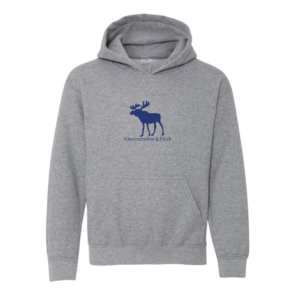 Youth Abercrombie & Fitch Moose Logo Gildan Heavy Blend  Hooded Sweatshirt