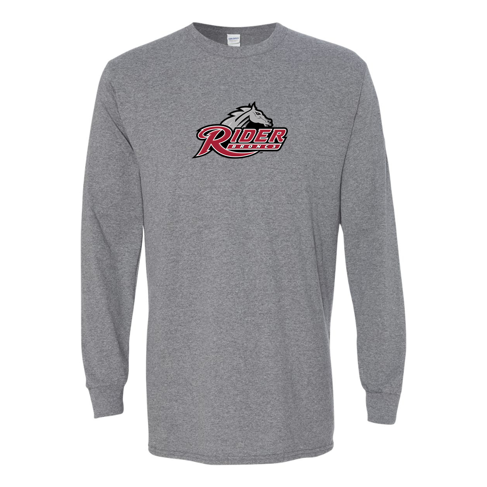 Men's Rider Broncs Logo Gildan Heavy Cotton Long Sleeve T-Shirt