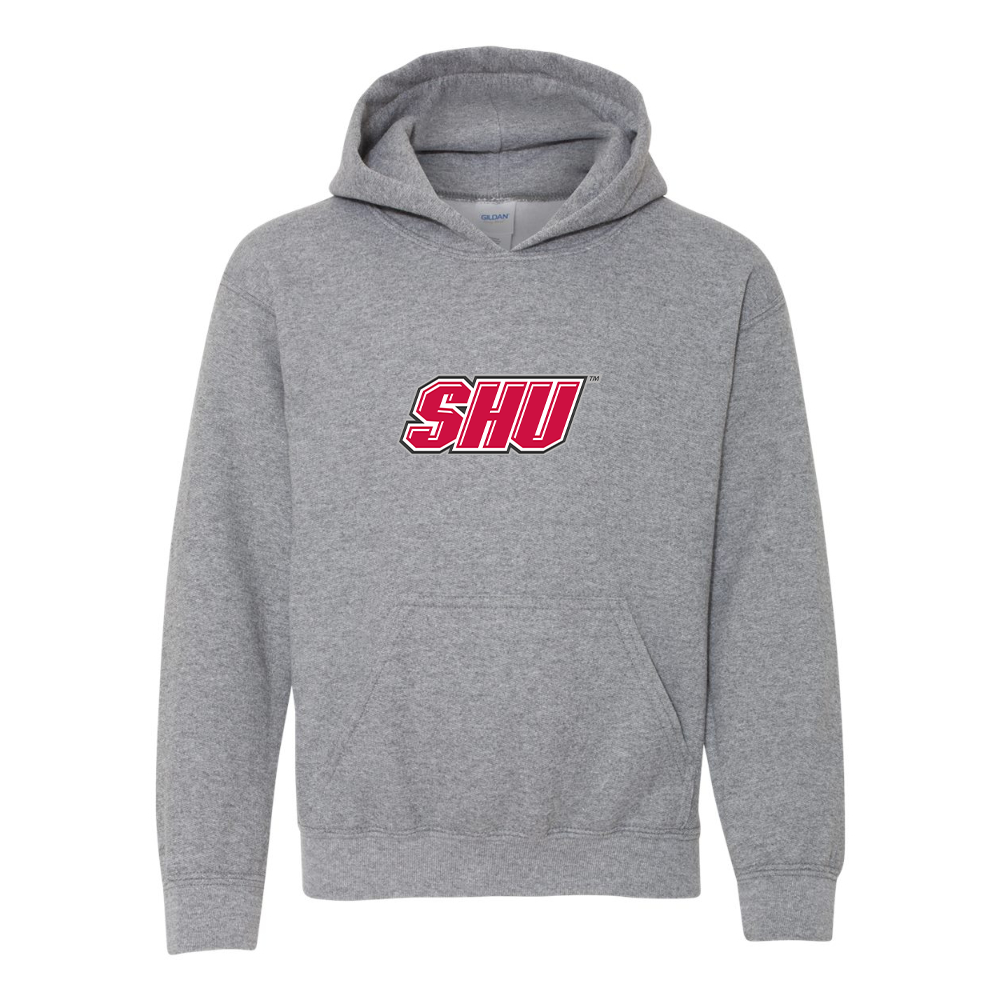 Youth Sacred Heart Pioneers Logo Gildan Heavy Blend  Hooded Sweatshirt