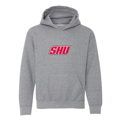 Youth Sacred Heart Pioneers Logo Gildan Heavy Blend  Hooded Sweatshirt