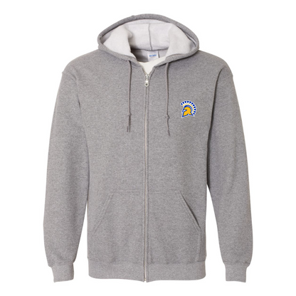 Men's San Jose State Spartans Logo Gildan  Heavy Blend Full Zip Hooded Sweatshirt