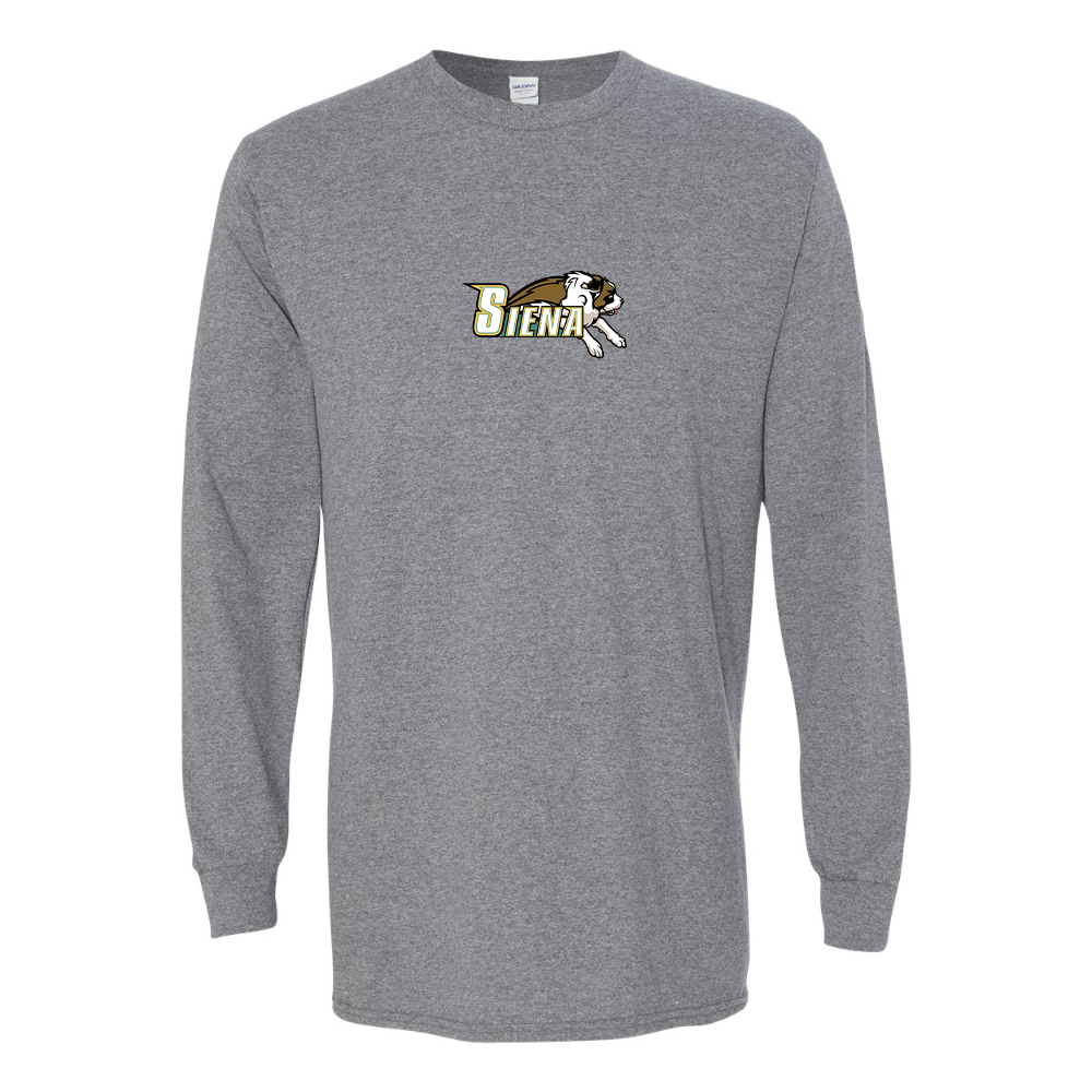 Men's Siena Saints Logo Gildan Heavy Cotton Long Sleeve T-Shirt
