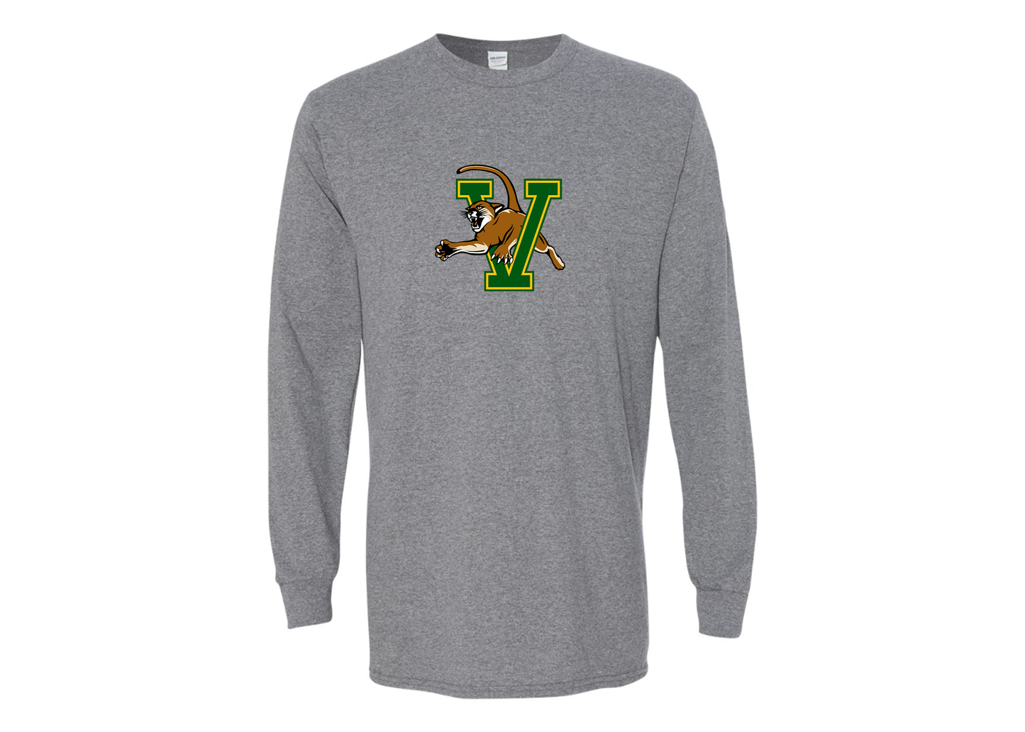 Men's Vermont Catamounts Gildan Heavy Cotton Long Sleeve T-Shirt