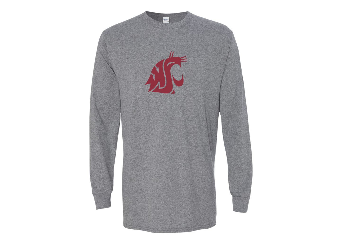 Men's Washington State Cougars Gildan Heavy Cotton Long Sleeve T-Shirt