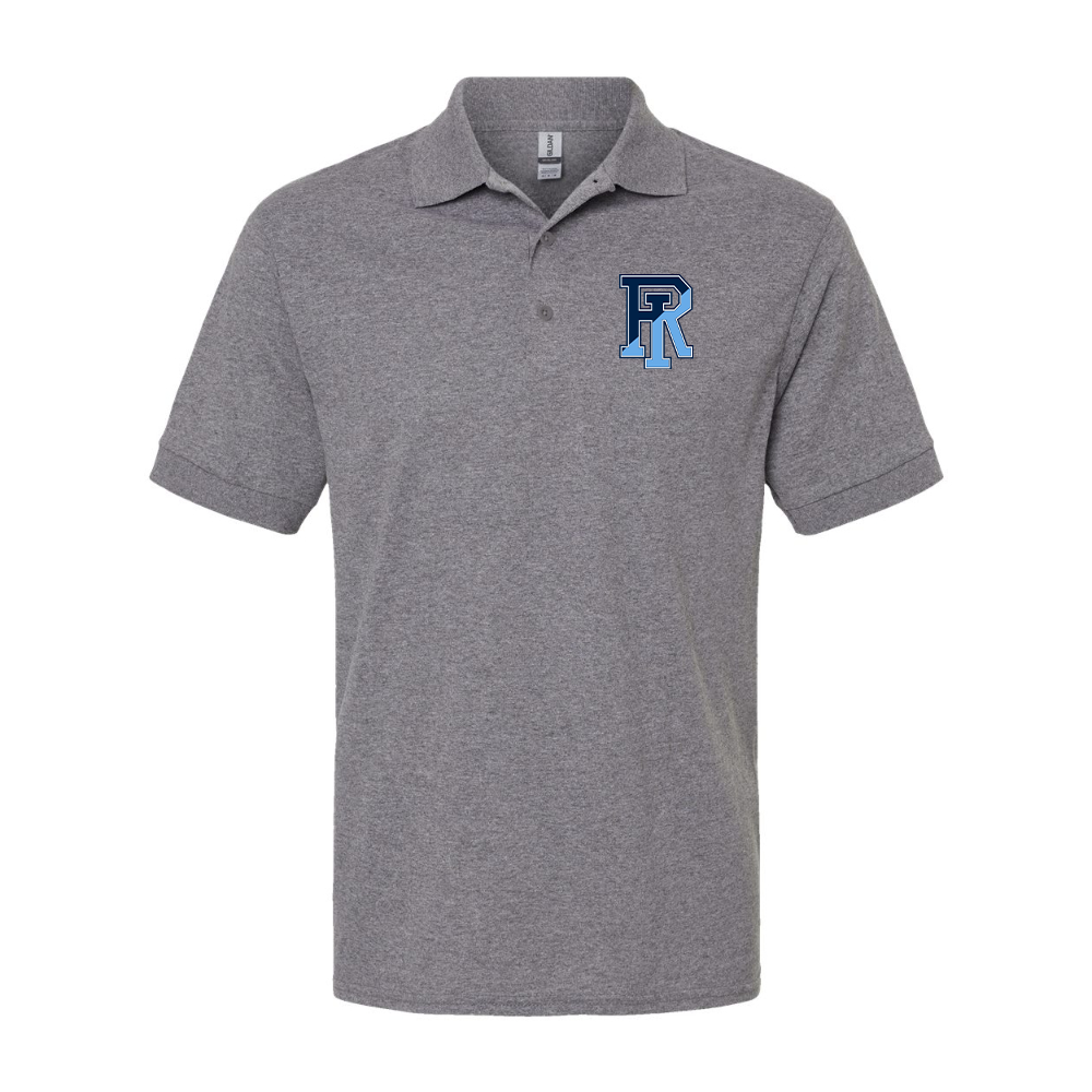 Men's Rhode Island Rams Logo Gildan Dry Blend Jersey Polo