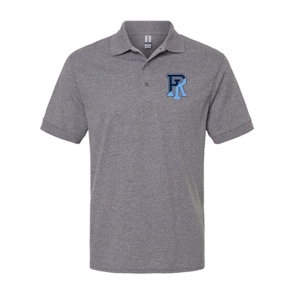 Men's Rhode Island Rams Logo Gildan Dry Blend Jersey Polo