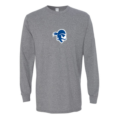 Men's Seton Hall Pirates Logo Gildan Heavy Cotton Long Sleeve T-Shirt