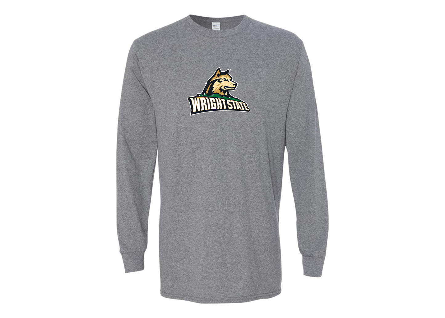 Men's Wright State Raiders Gildan Heavy Cotton Long Sleeve T-Shirt