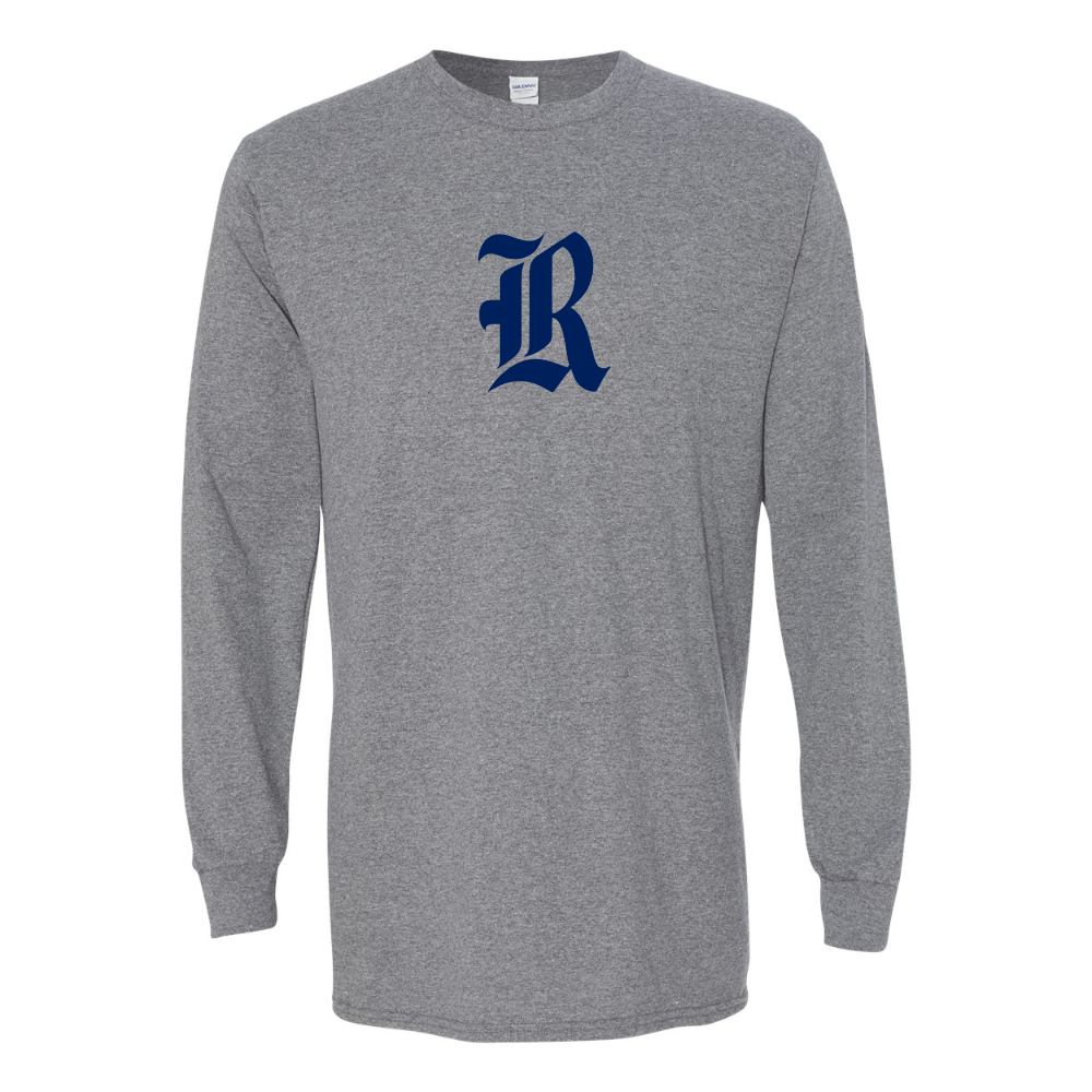 Men's Rice Owls Logo Gildan Heavy Cotton Long Sleeve T-Shirt