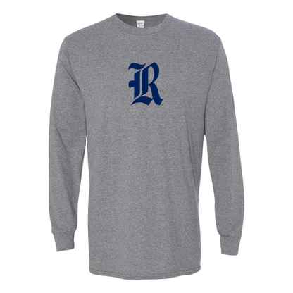 Men's Rice Owls Logo Gildan Heavy Cotton Long Sleeve T-Shirt