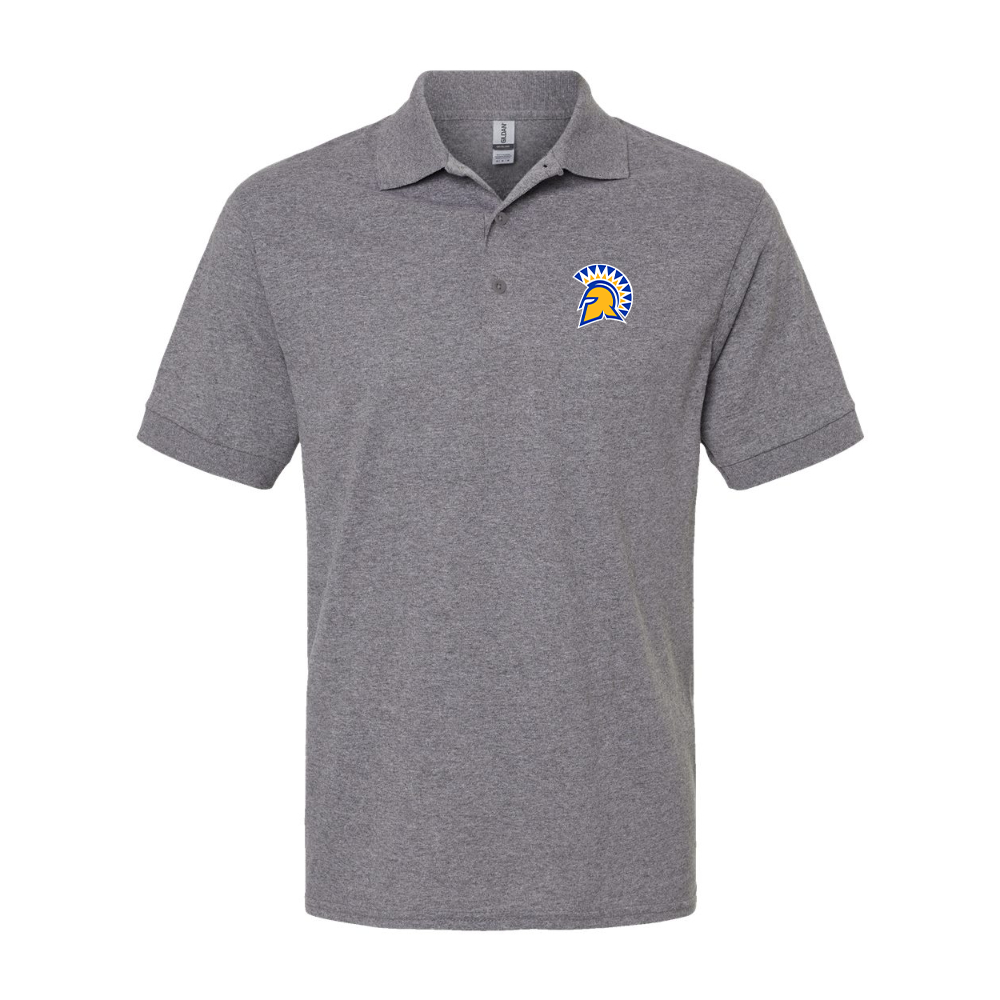 Men's San Jose State Spartans Logo Gildan Dry Blend Jersey Polo