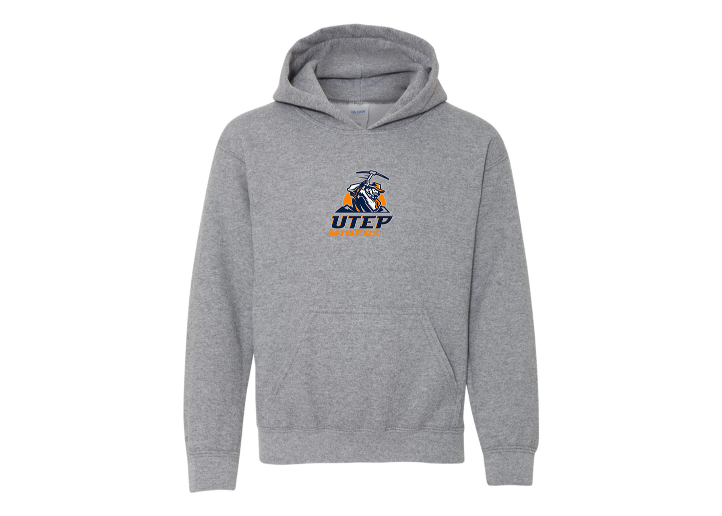 Youth UTEP Miners Gildan Heavy Blend  Hooded Sweatshirt