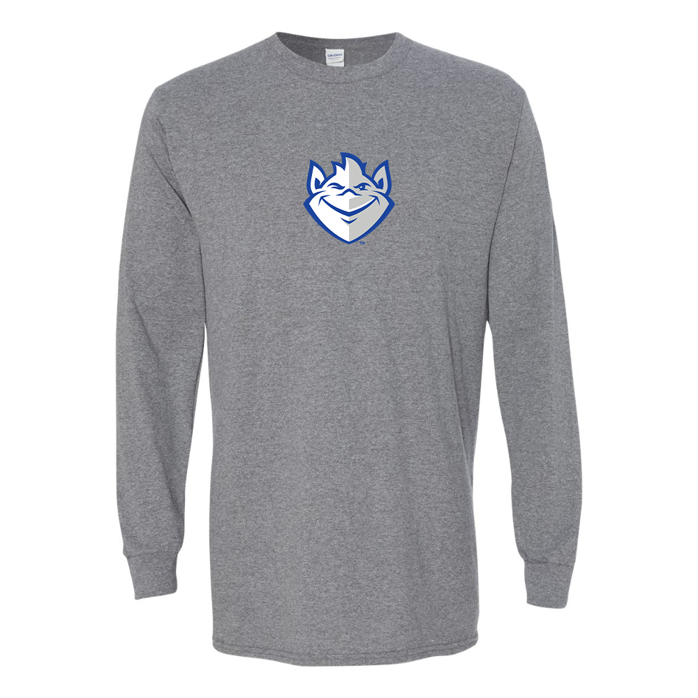 Men's Saint Louis Billikens Logo Gildan Heavy Cotton Long Sleeve T-Shirt