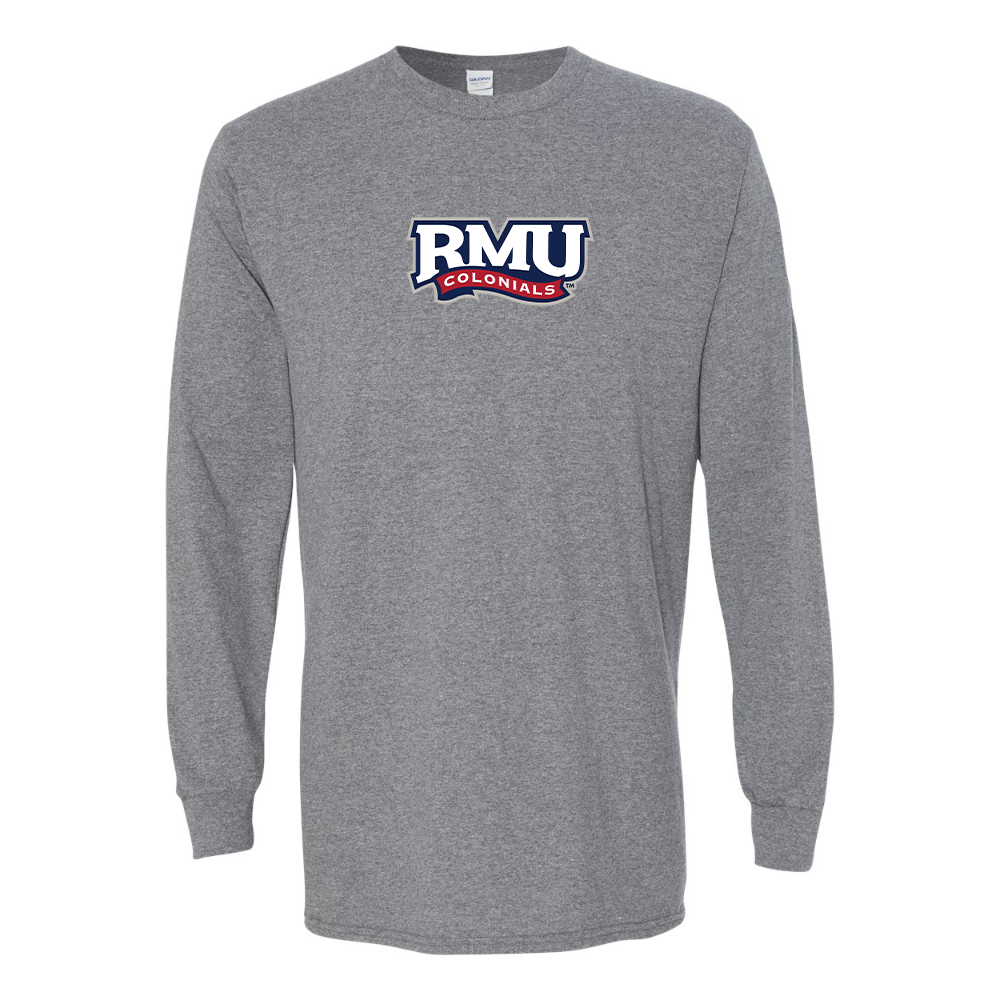Men's Robert Morris Colonials Logo Gildan Heavy Cotton Long Sleeve T-Shirt