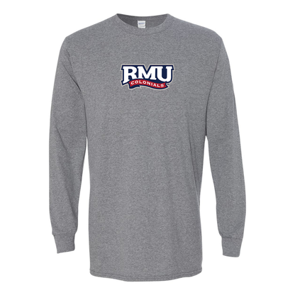 Men's Robert Morris Colonials Logo Gildan Heavy Cotton Long Sleeve T-Shirt