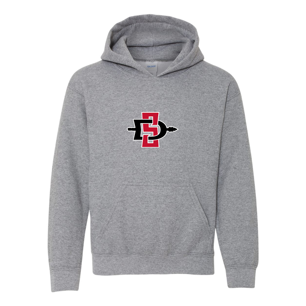 Youth San Diego State Aztecs Logo Gildan Heavy Blend  Hooded Sweatshirt