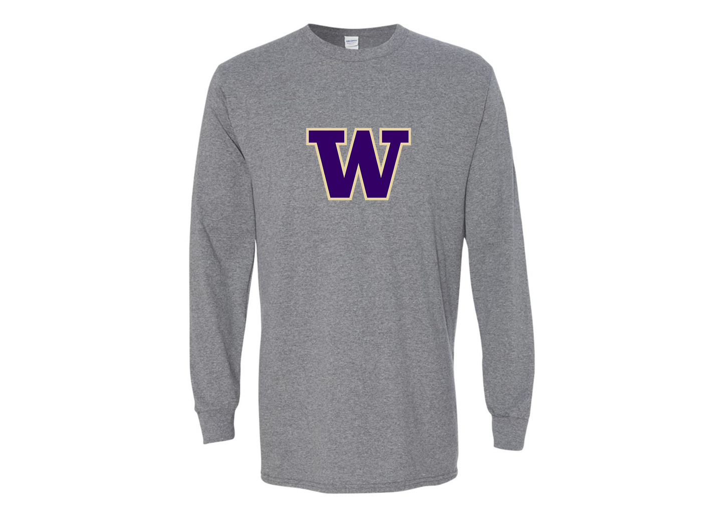 Men's Washington Huskies Gildan Heavy Cotton Long Sleeve T-Shirt