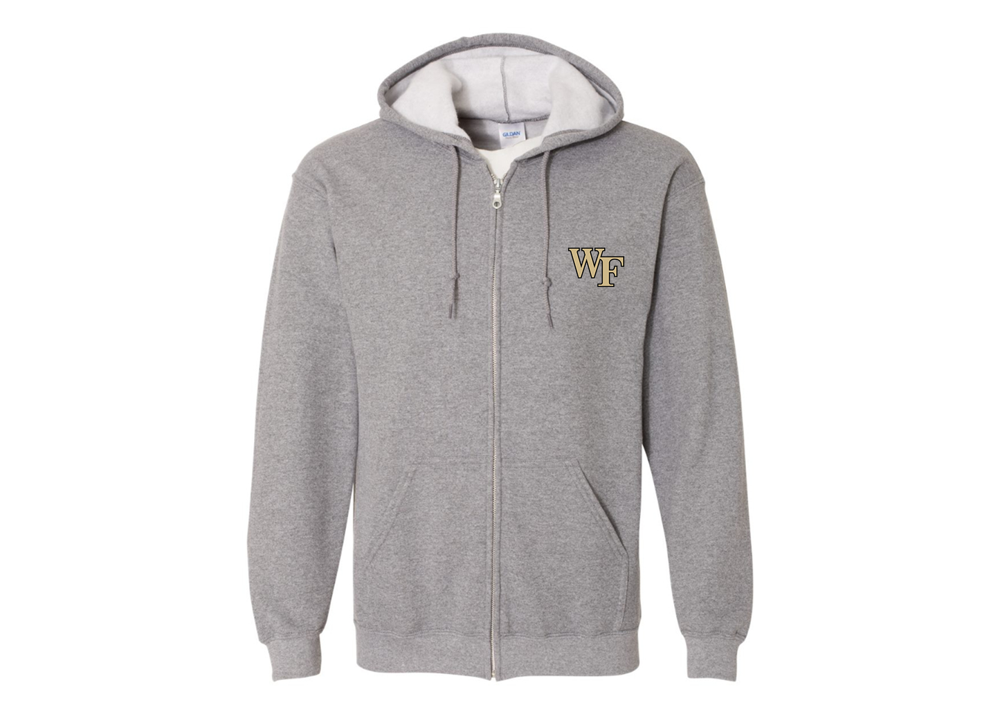 Men's Wake Forest Demon Deacons Gildan  Heavy Blend Full Zip Hooded Sweatshirt