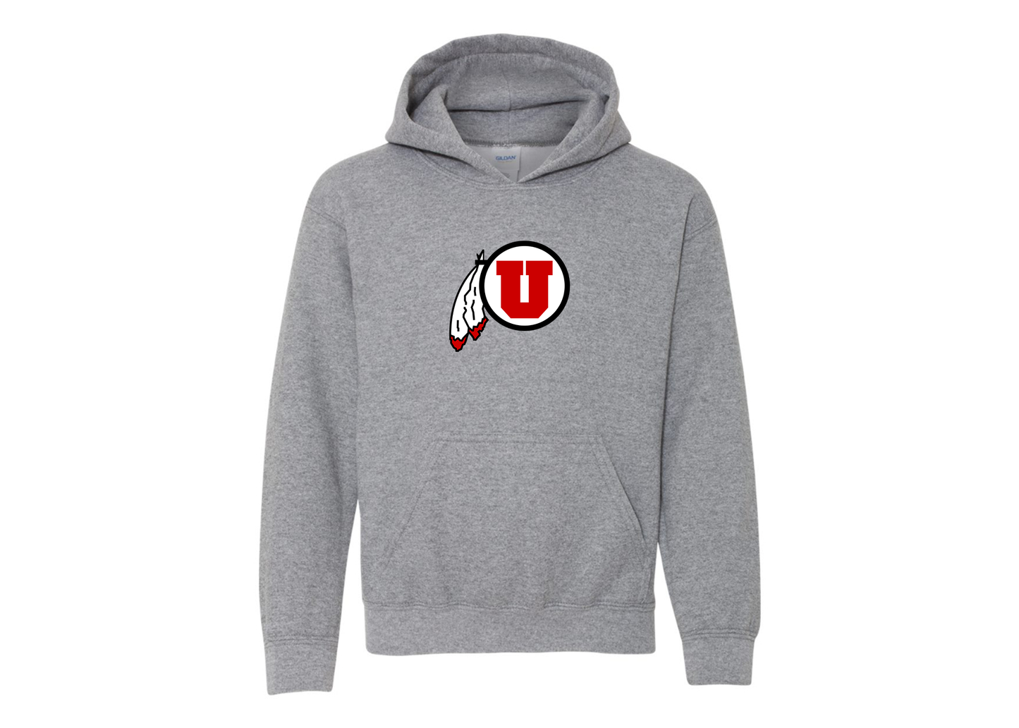 Youth Utah Utes Gildan Heavy Blend  Hooded Sweatshirt