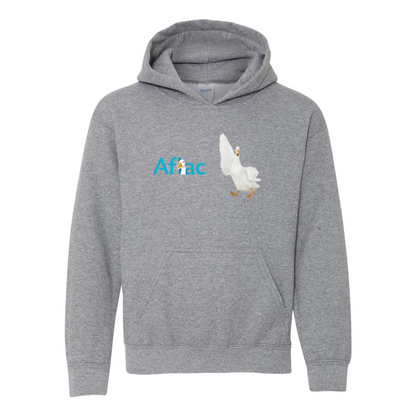 Youth Aflac Logo and Duck Gildan Heavy Blend  Hooded Sweatshirt