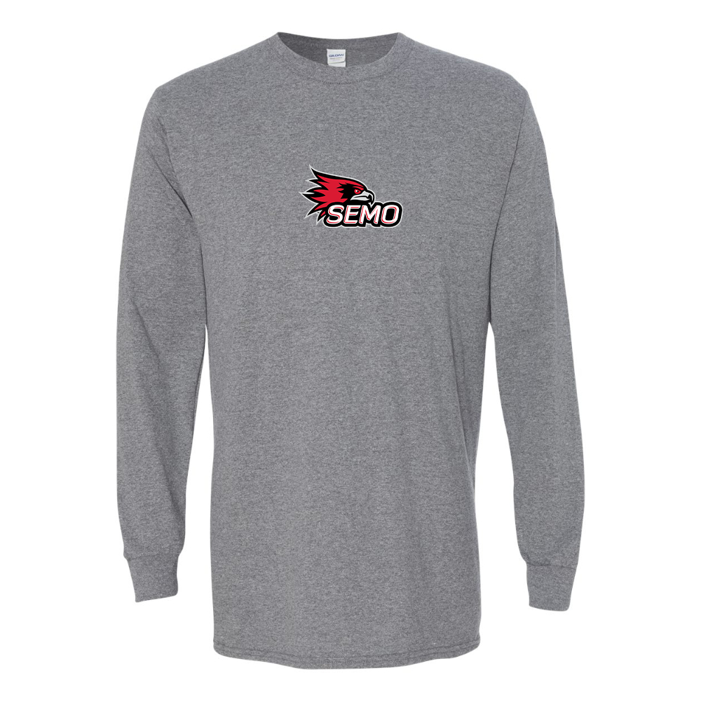 Men's SEMO Redhawks Logo Gildan Heavy Cotton Long Sleeve T-Shirt