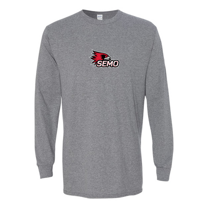 Men's SEMO Redhawks Logo Gildan Heavy Cotton Long Sleeve T-Shirt